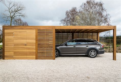 Carport Of Garage In Hout Met Berging Of Fietsstalling Fabrikant