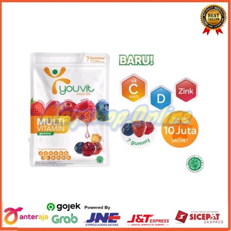 Jual Youvit Multivitamin For Adult 7 Gummies Multivitamin Gummy Dewasa