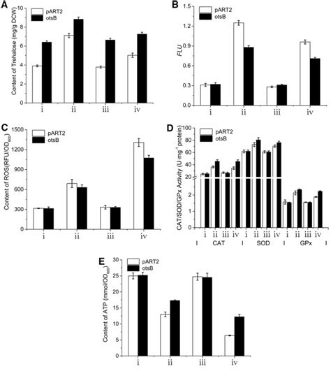 The Trehalose Content A Membrane Fluidity B ROS Level C