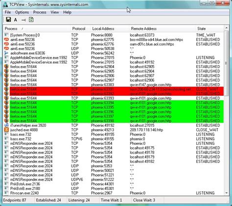 Test 10 Using The Netstat Command And Tcpview To Check Port Usage