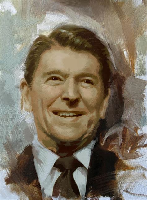 Ronald Reagan Portrait Painting by Corporate Art Task Force