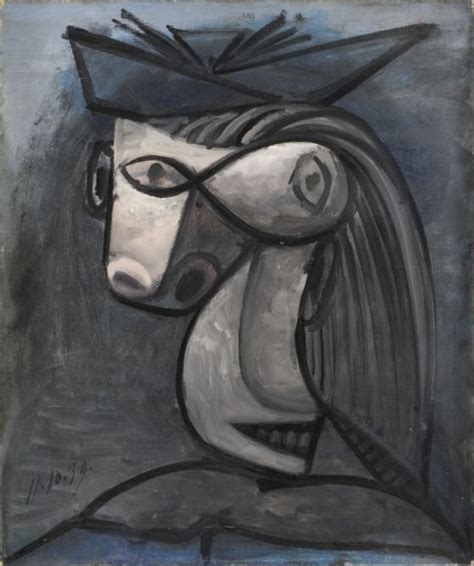 Head Of A Woman With A Hat Dora Maar Lacma Collections Pablo