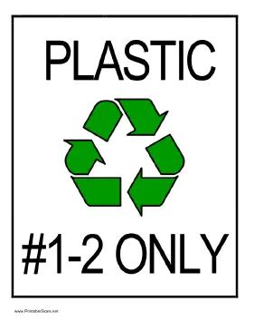 Recycle Plastic Sign