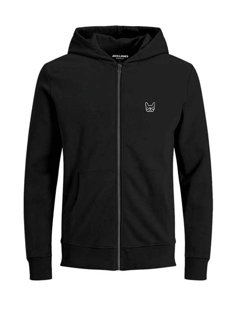 Sudadera Jack Jones Noos Logo Negra Con Capucha Para Hom