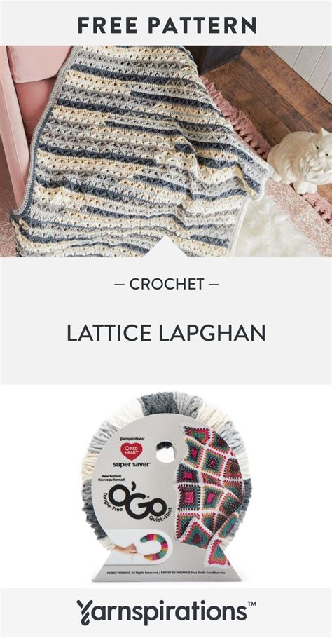 Free Crochet Lattice Lapghan Pattern Using Red Heart Super Saver Ogo