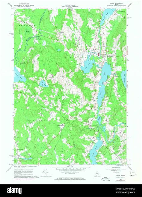 Maine USGS Historical Map Union 807248 1965 24000 Restoration Stock ...