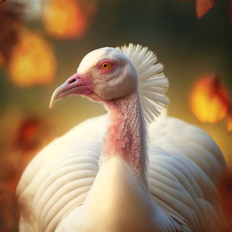 Albino turkey happy thanksgiving