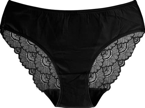 Moraj Women Cotton Bikini With Lace Black Makeup Ie