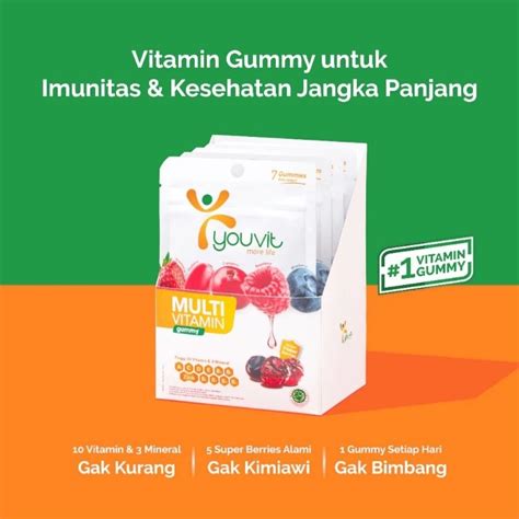 Jual Youvit Multivitamin Dewasa Gummy 7pcs Shopee Indonesia