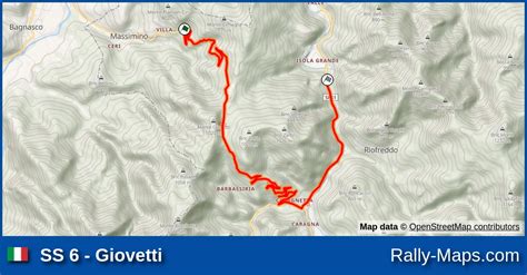 Ss Giovetti Stage Map Rallye Sanremo Wrc Rally Maps