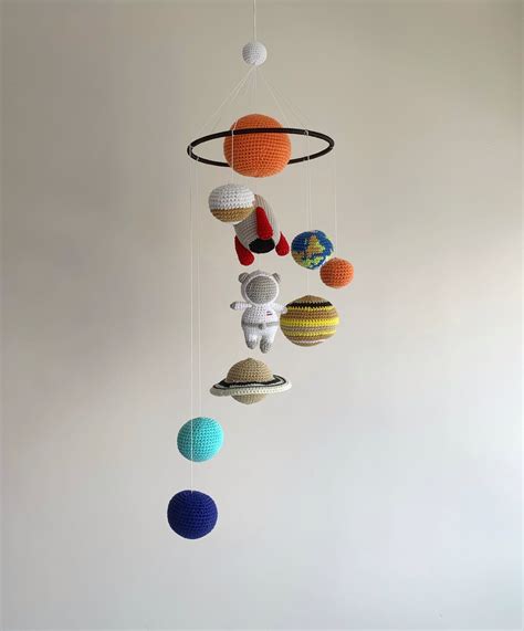 Combo Handmade Solar System Baby Mobile Crochet Planets Baby Mobile