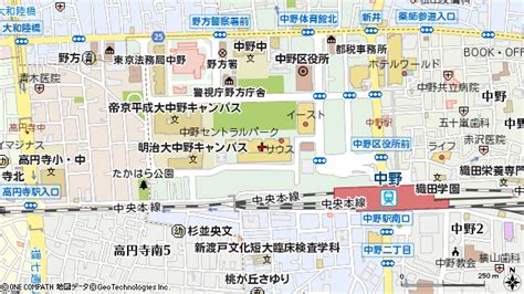 東京都中野区中野4丁目10 2 地図（住所一覧から検索） ：マピオン