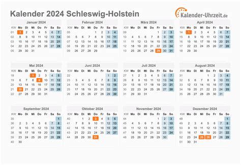 Feiertage Schleswig Holstein Kalender