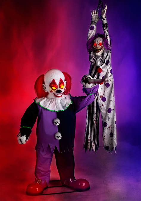 4FT Little Killer Clown Animatronic Prop Decoration | Evil Clown Decorations