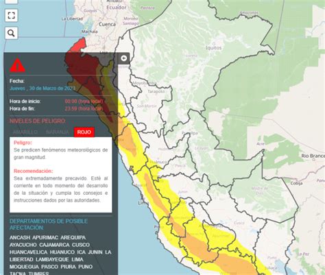 Senamhi Anuncia Lluvias De Moderada A Extrema Intensidad En La Costa Norte Y Sierra