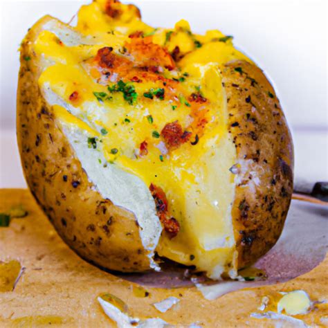 Cheesy Baked Potato Recipe Cookaifood