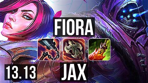 Fiora Vs Jax Top 7 Solo Kills 1 4m Mastery 13 2 3 700 Games