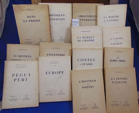 Divers 14 Volumes éditions De Minuit La Renaissance Du Livre