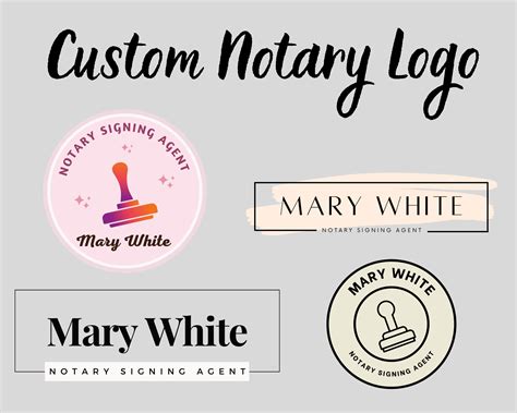 Custom Logo Template Notary Public General Notary Options To