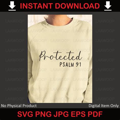 Protected Psalm 91 SVG PNG Eps Pdf Files Etsy