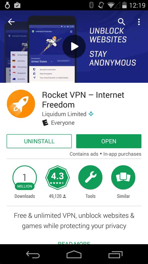 Review Rocket Vpn App For Internet Freedom Android And Ios Infinigeek