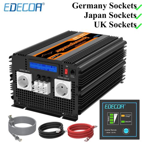 Edecoa W W Power Inverter Dc V Ac V V Reine Sinus Welle