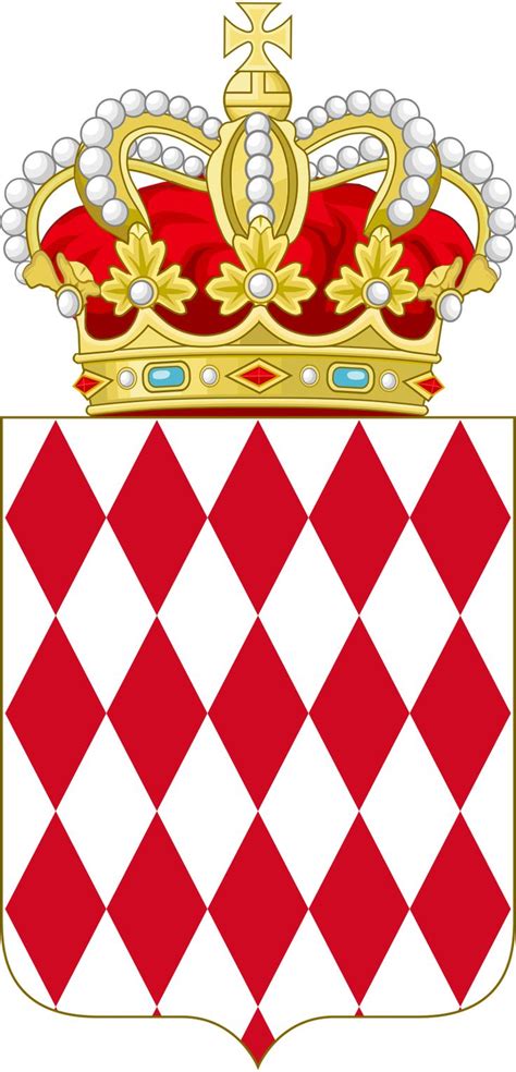 Crowned Coat of Arms of Monaco