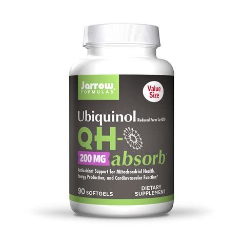 Gosupps Jarrow Formulas Ubiquinol Qh Absorb Mg Softgels