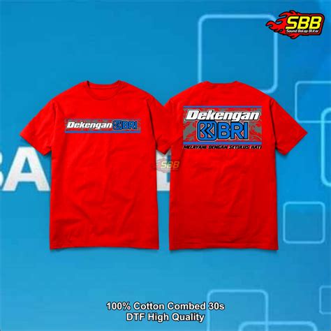 Jual Brouncemall Kaos Viral Dekengan Bank BRI Katun Combed DTF Lengan