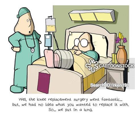 Knee Replacement cartoons, Knee Replacement cartoon, funny, Knee ...