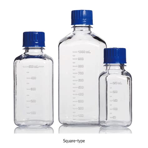 Daihan Science Azlon 250 2 000 PC Media Bottles Square Round Type