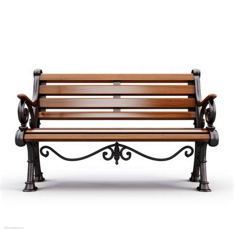 Premium Photo Elegant Wooden Garden Bench 3d Illustration