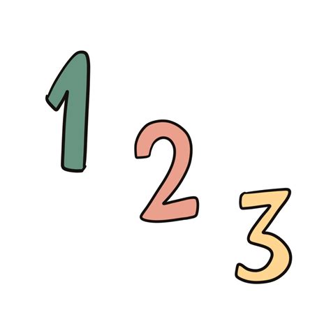 Colorful number one two three 11964418 PNG