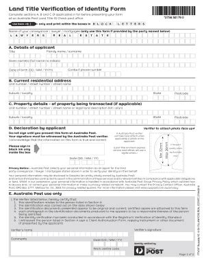 Verification Of Identity Form Fill And Sign Printable Template Online