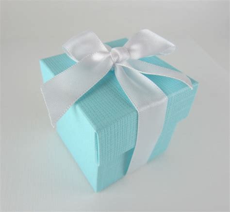 Tiffany Blue Favor Boxes With Ribbon Set Of 25 Etsy Tiffany Blue Bridal Shower Favors