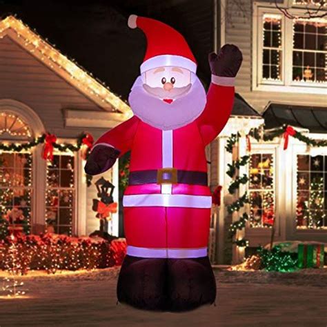 Yihong 6 Ft Christmas Inflatables Greeting Santa Claus Decorations