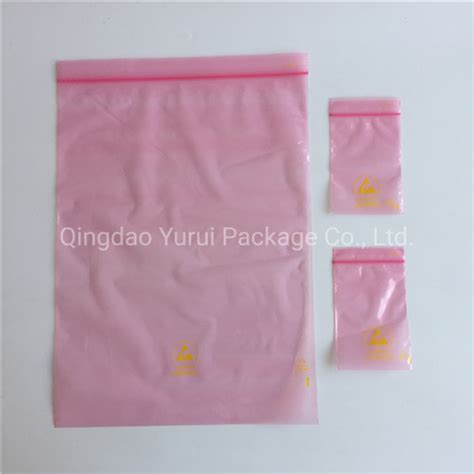 Pink Color Antistatic LDPE Static PE Bag Antistatic PCB Motherboard ESD