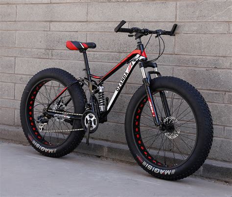 Fat Tire Downhill 628 Red Soft Tail 26" - Fat Tire Bikes