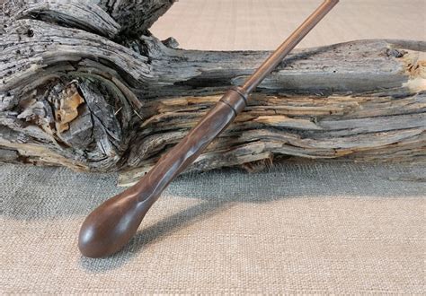 Walnut Brown Wizard Wand Wood Magic Wand Fantasy Wand Etsy