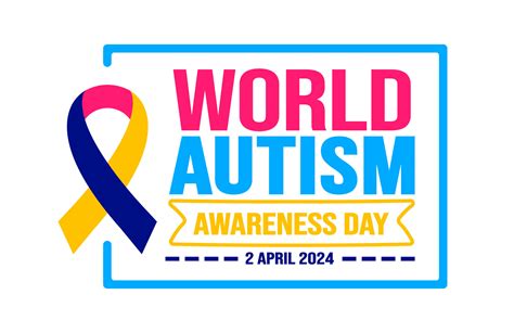 World Autism Awareness Day Ribbon Icon Background Template Use To