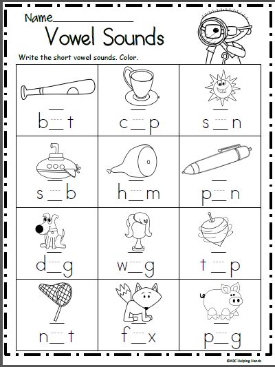 Cvc Words Mixed Short Vowels Worksheets Kindergarten And First Worksheets Library