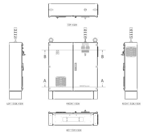 Exterior Of A Power Distribution Board Dwg Cad Block