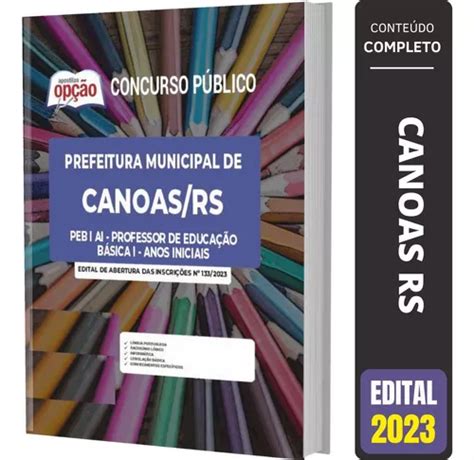 Apostila Prefeitura Canoas Rs Peb I Ai Anos Iniciais Mercadolivre