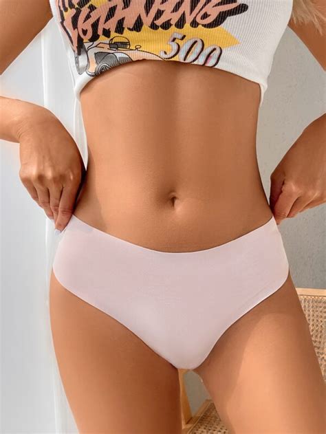 5 Piezas Bragas Unicolor Simple Moda De Mujer Shein México