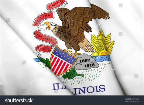 Flag Of Illinois Usa Stock Photo 32373025 Shutterstock