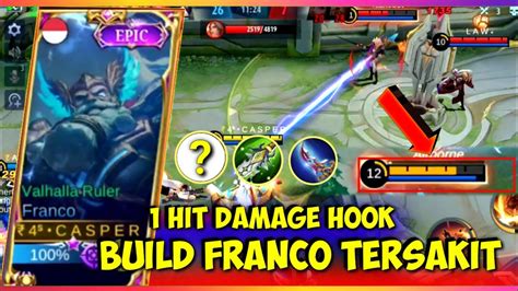 1HIT FRANCO DAMAGE BUILD FRANCO TERSAKIT 2022 MOBILE LEGENDS YouTube