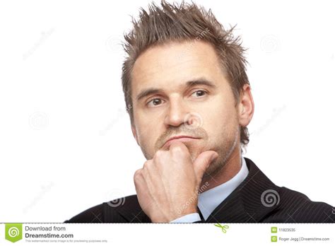 Contemplative Businessman Thinks On Future Stock Image Image Of