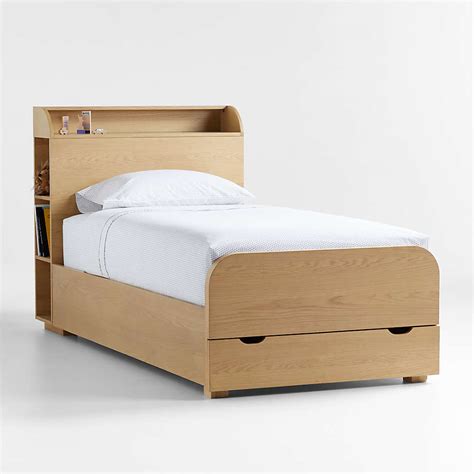 Malcolm Wood Kids Storage Bed Frame with Shelves + Reviews | Crate & Kids