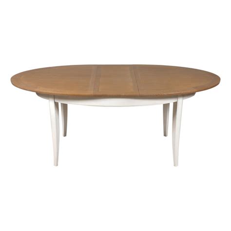 French Countryside Oak Table 2 Extensions 10 Guests Pearl Grey