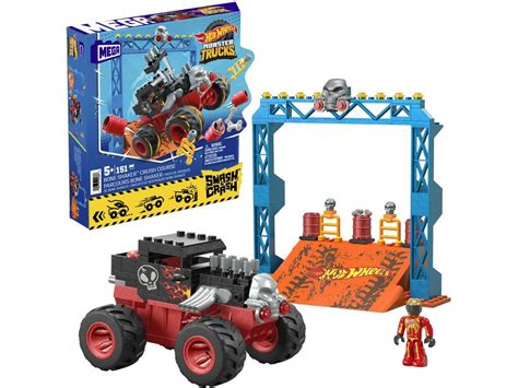 Acheter Mega Hot Wheels Monster Trucks Bone Shaker Crash Track Mattel HKF87 Juguetilandia